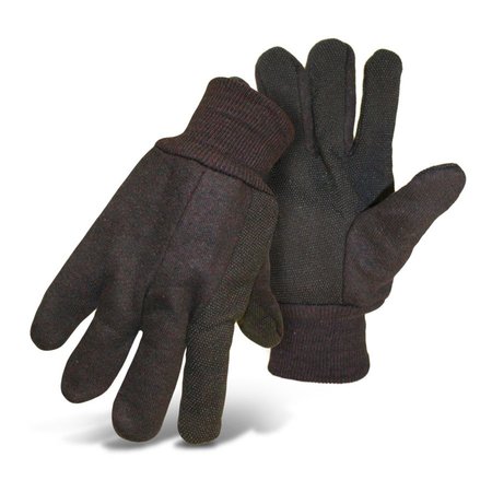 BOSS Men's Indoor/Outdoor Dotted Jersey Work Gloves Black L 1 pair 1850